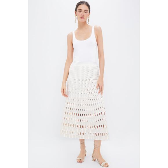 SIMKHAI Multi Sand Larken Midi Skirt Size XS NWT Retail $595 - Picture 4 of 7